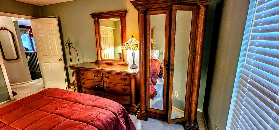 Your room? View from round table in corner.