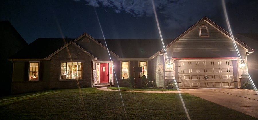 My home at night.
