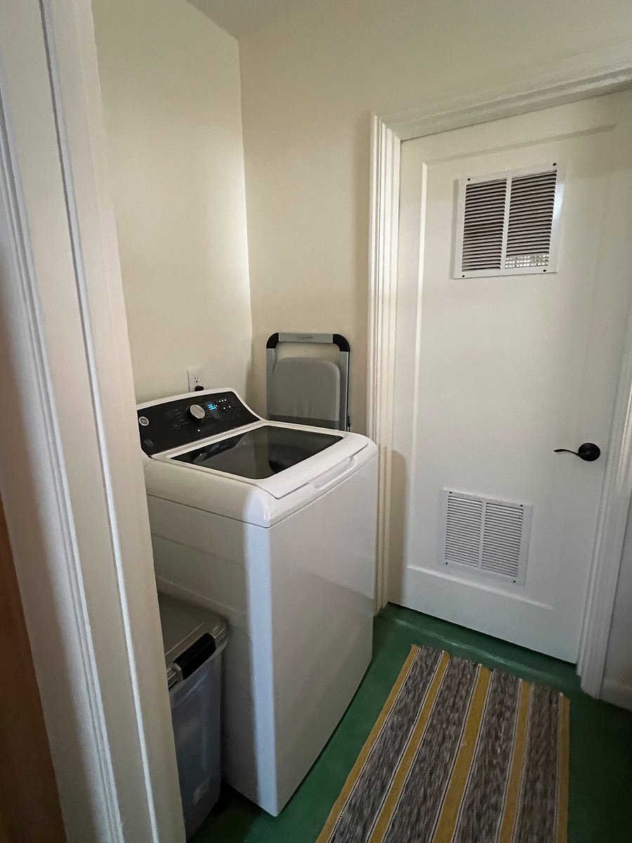 Laundry area (washer here, dryer through the doorway)