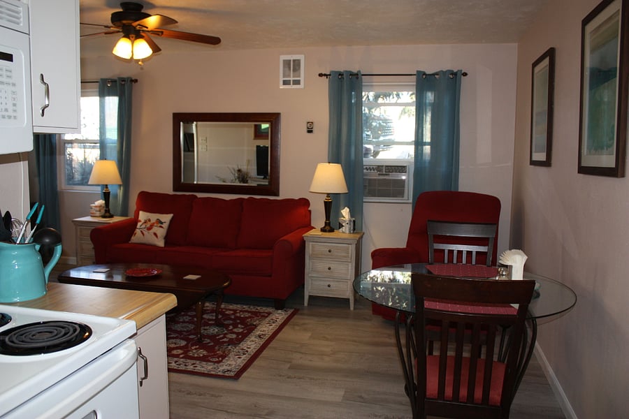 Kitchen area looking toward living room