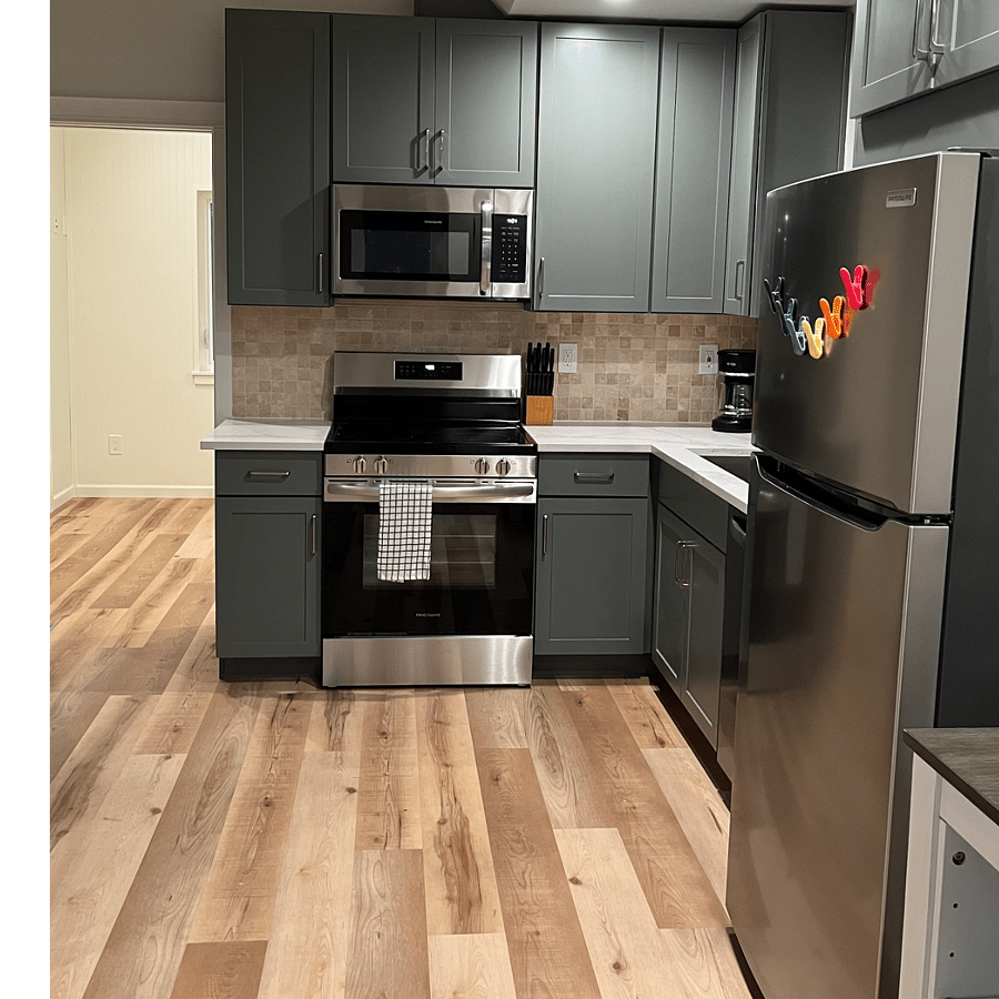12/19/24 - Full size electric range and microwave with exhaust fan.