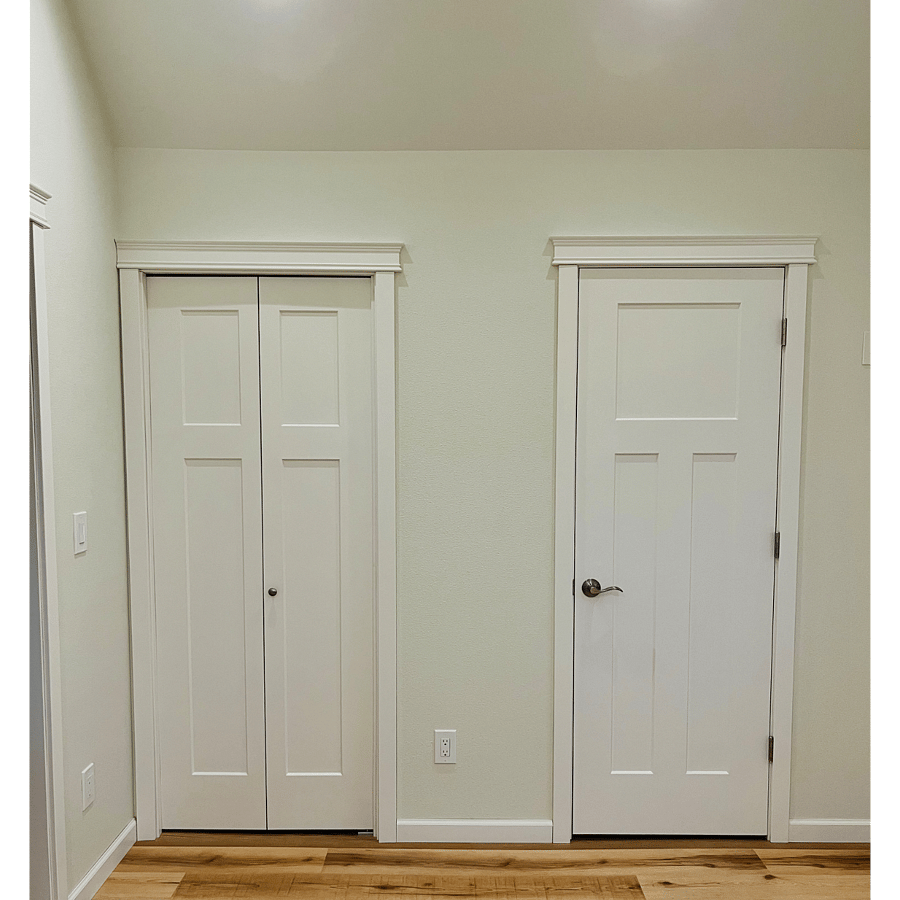 Laundry on Left and Walk-in Closet on Right. All part of bedroom suite.