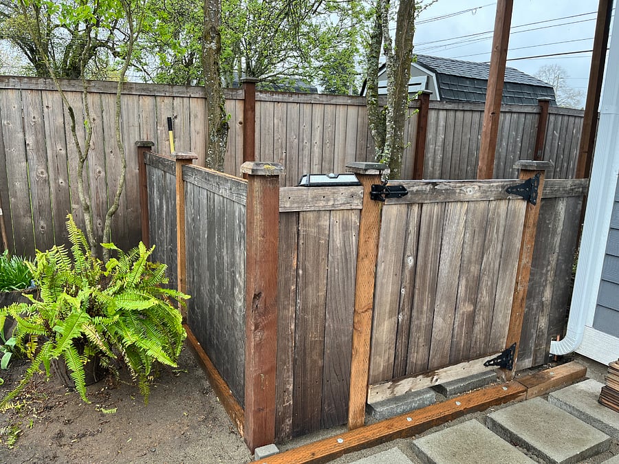 We have added a fence and gate to give you privacy and easy access to your private outdoor space.