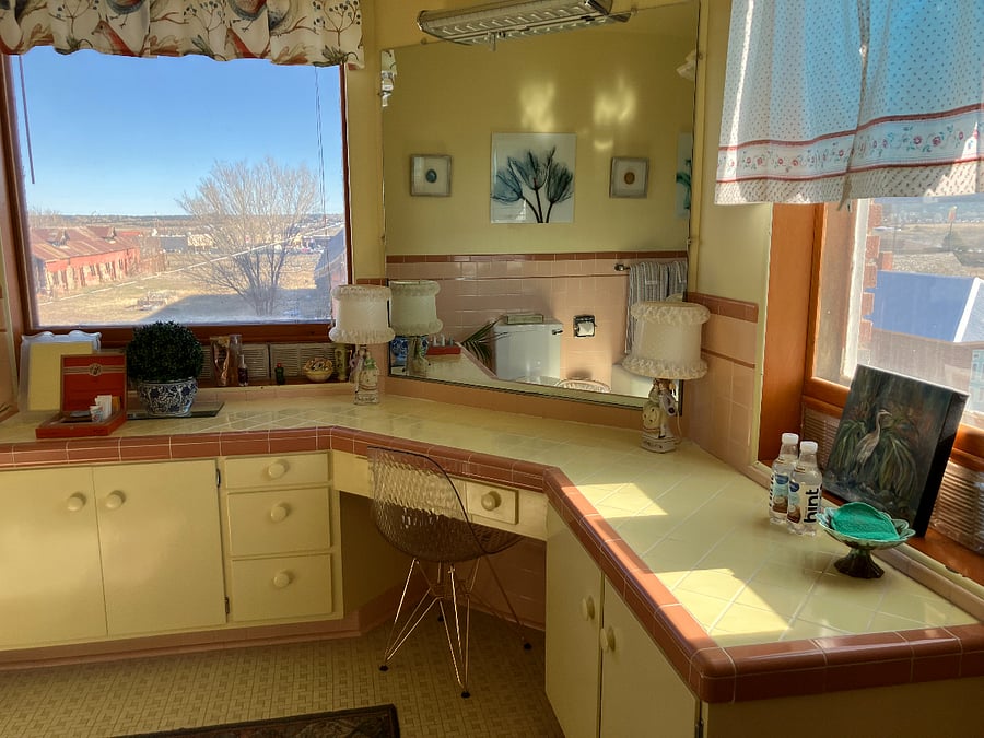 Spacious charming private bath with oversized vanity area