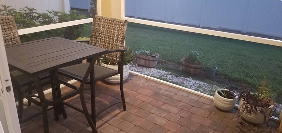 Private screened patio