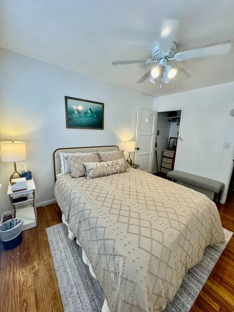 Queen Bedroom with closet and dresser