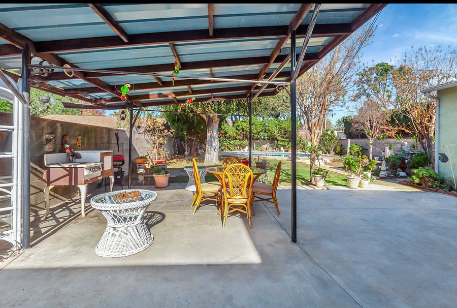 Backyard patio common areas