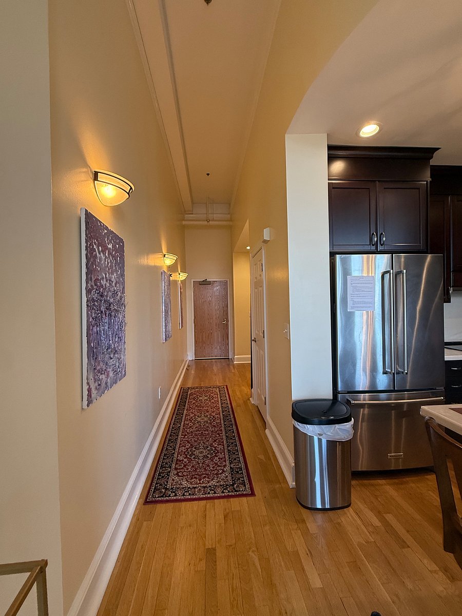 Hallway to condo entrance