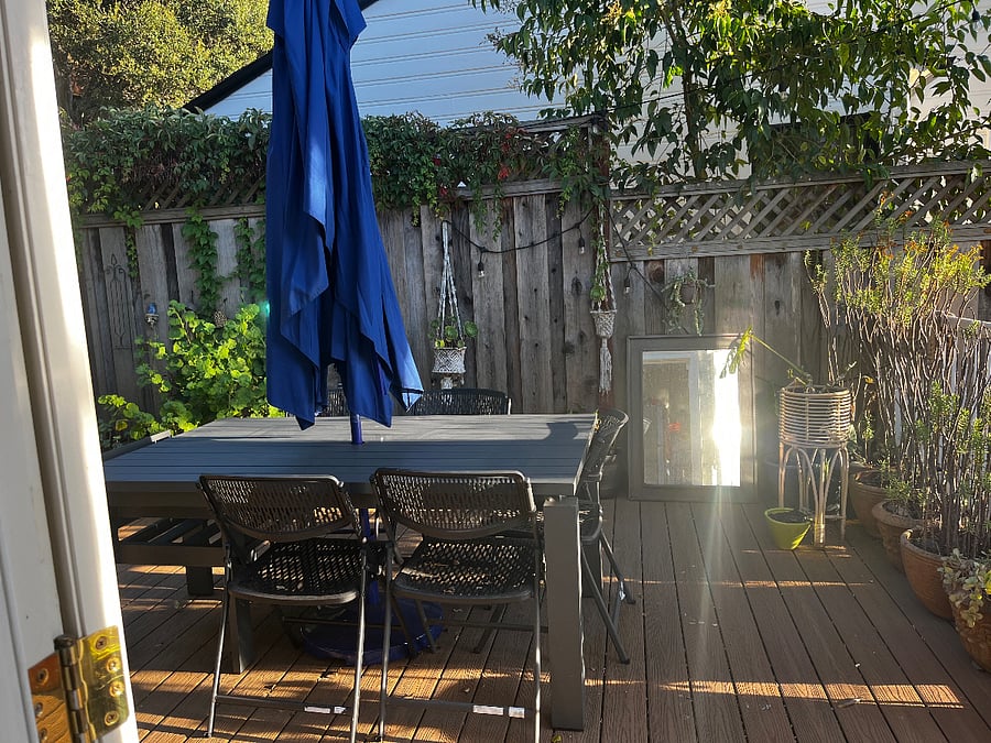 Patio from the kitchen. 