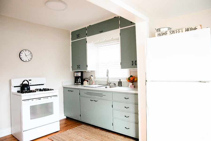 Kitchen equipped with everything you need for life including a crockpot