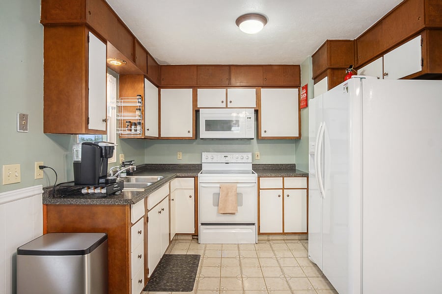 All cooking/baking necessities included. Coffee maker on sight.