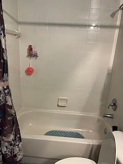 Guest bathroom tub and shower combo