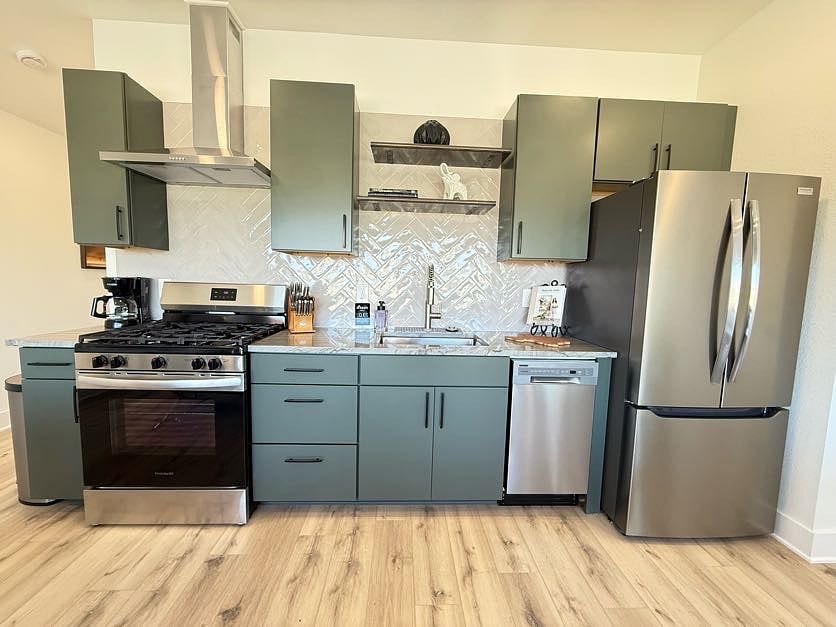 Whipping up culinary masterpieces will be a breeze in this fully equipped, furnished kitchen.