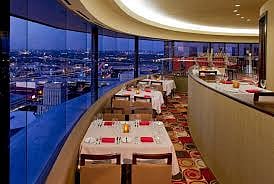 Rooftop Revolving Restaurant in downtown