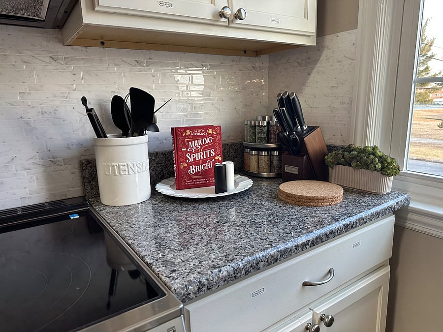 enjoy your own cocktail drink, recipe book and fine glassware, with mixer available.