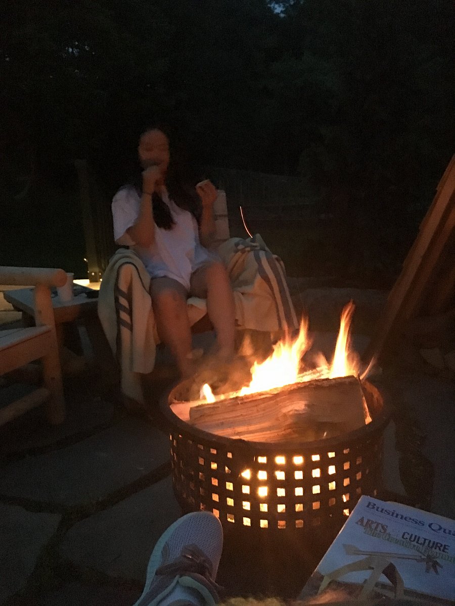 Firepit at guesthouse- fenced in backyard 