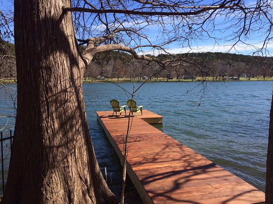 Private easement to river w/ pier and small beach