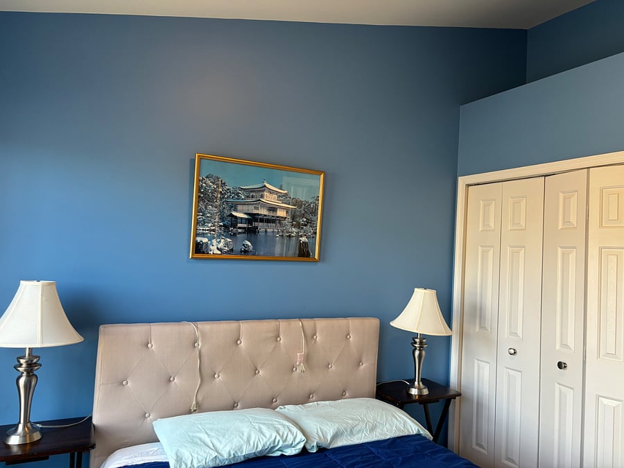 Japanese blue bedroom