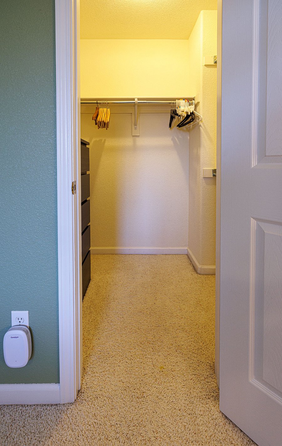 Walk-in bedroom closet