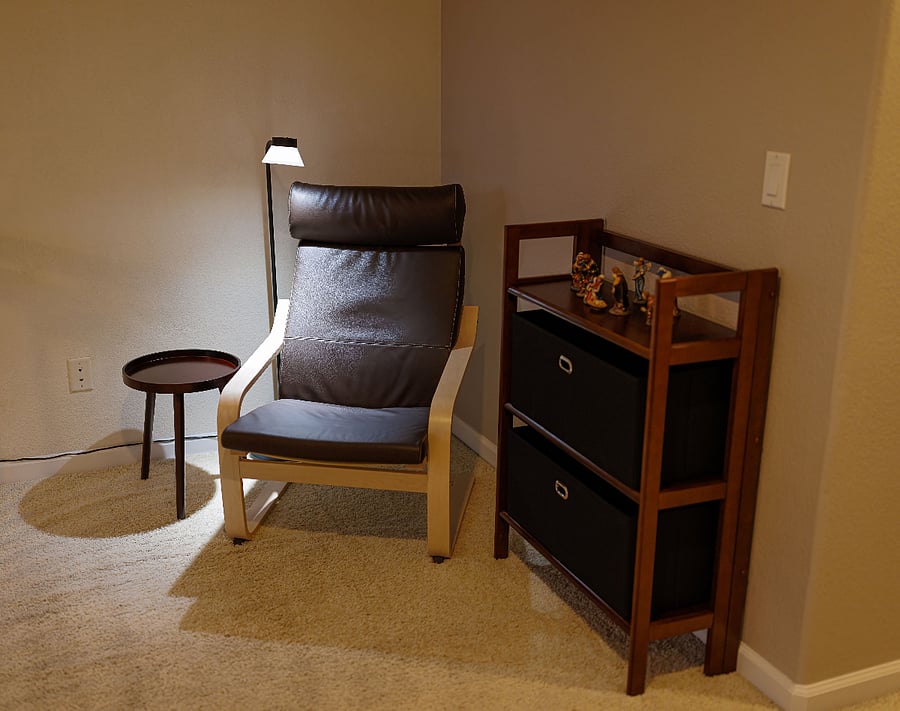 Loft area reading nook