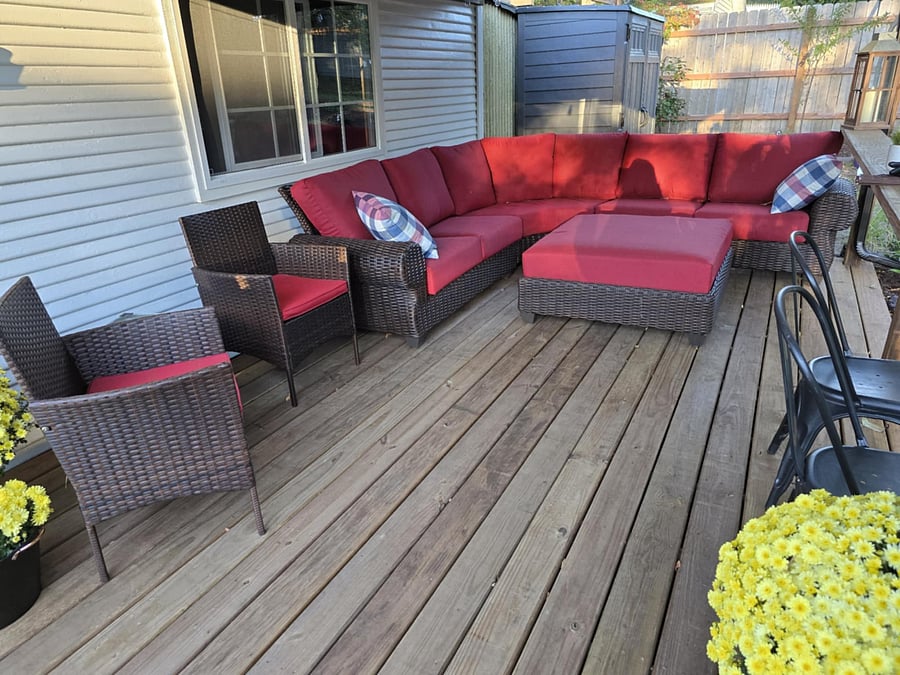 Covered outdoor space.