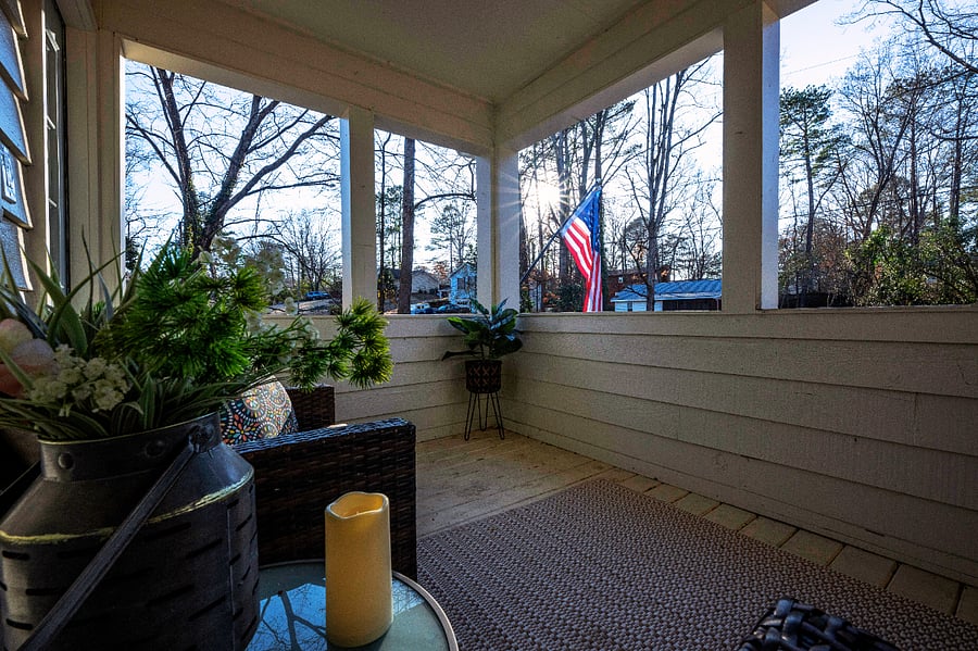 Cozy Covered Porch.