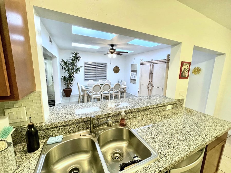 Passthrough view into formal dining area