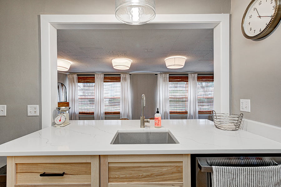 Kitchen looking into Dining Room
