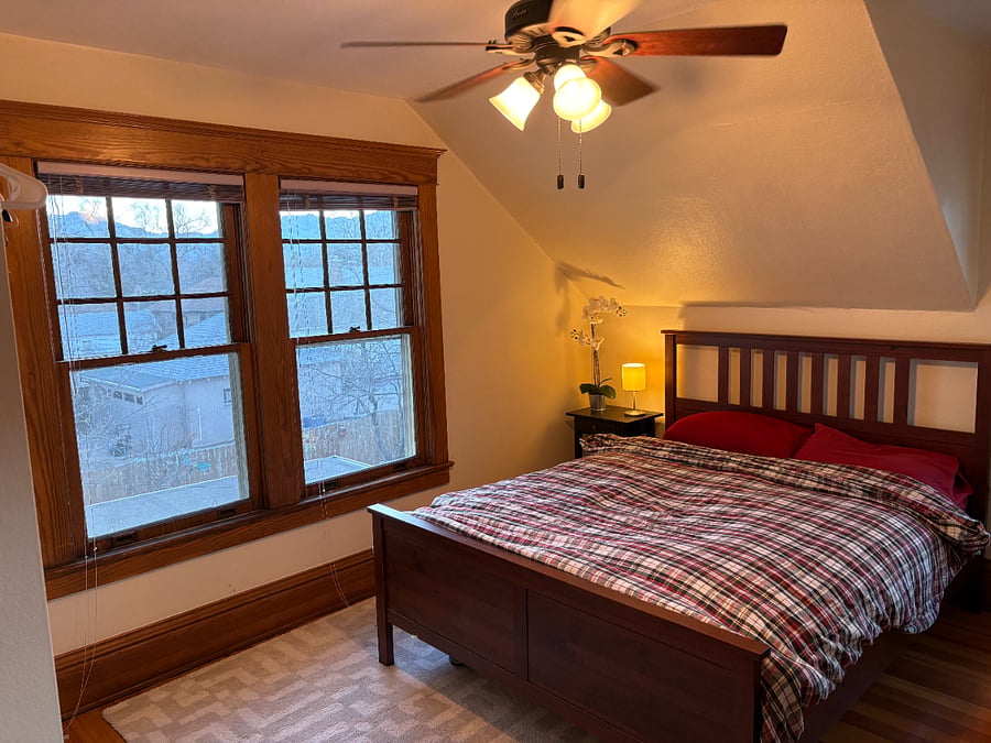 Renters Bedroom - view of mountains - nice and bright