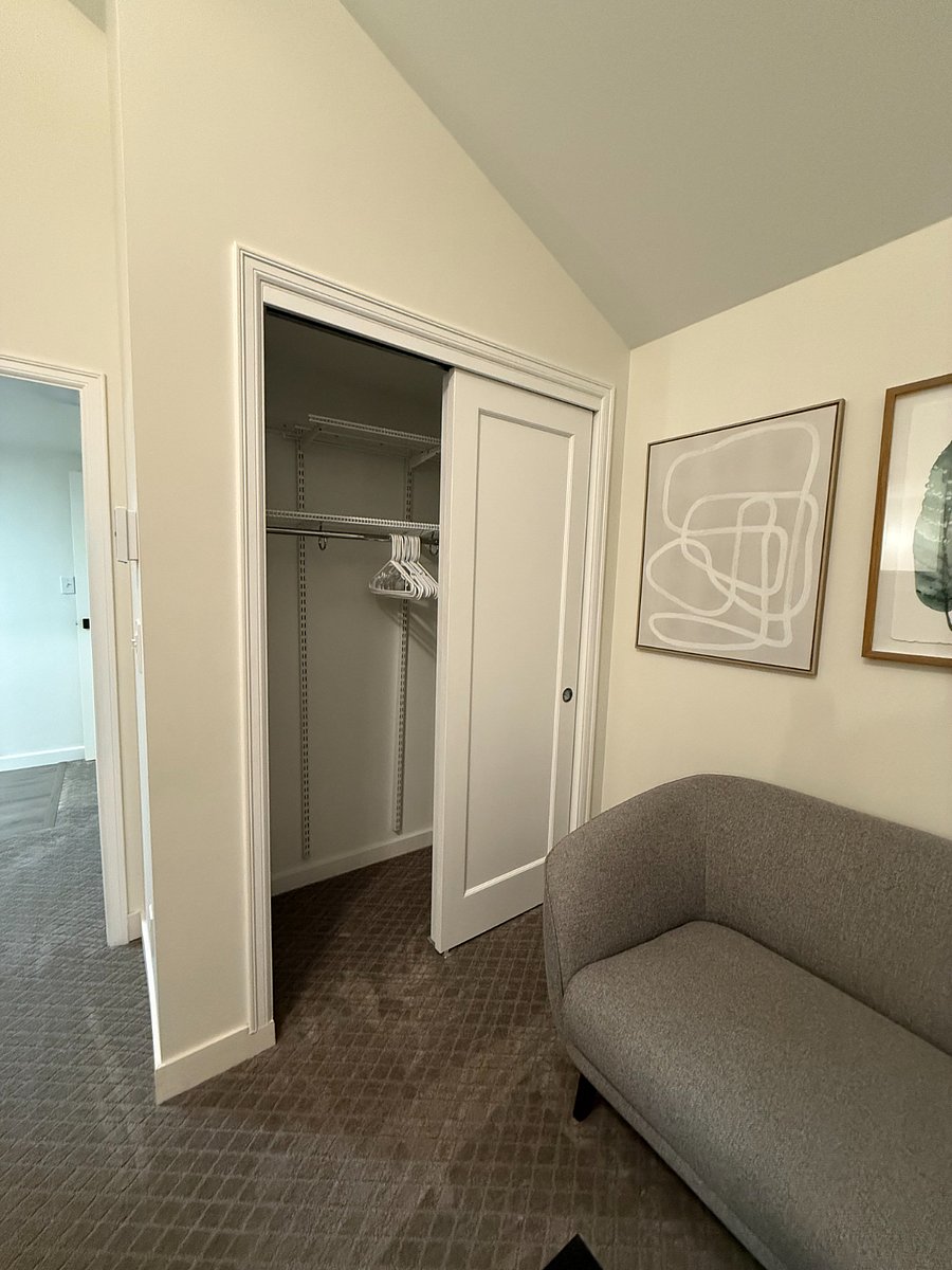 Additional closet located in the living room area