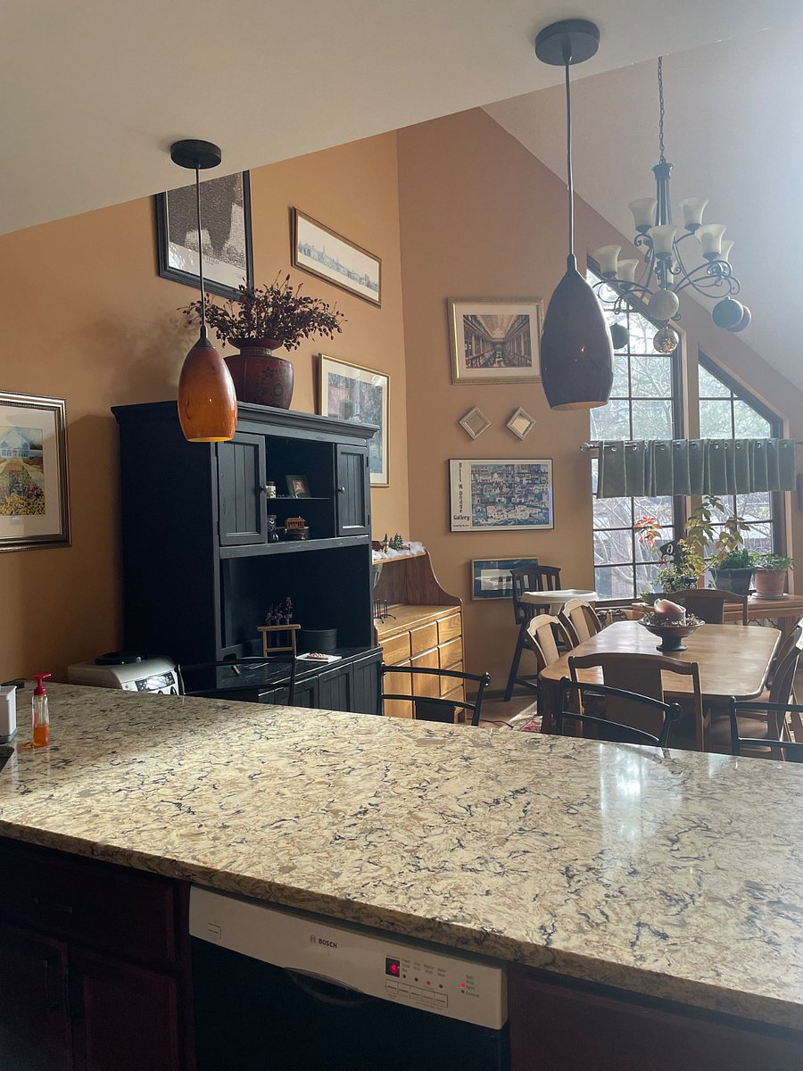 Kitchen on 2nd floor looking out towards great room