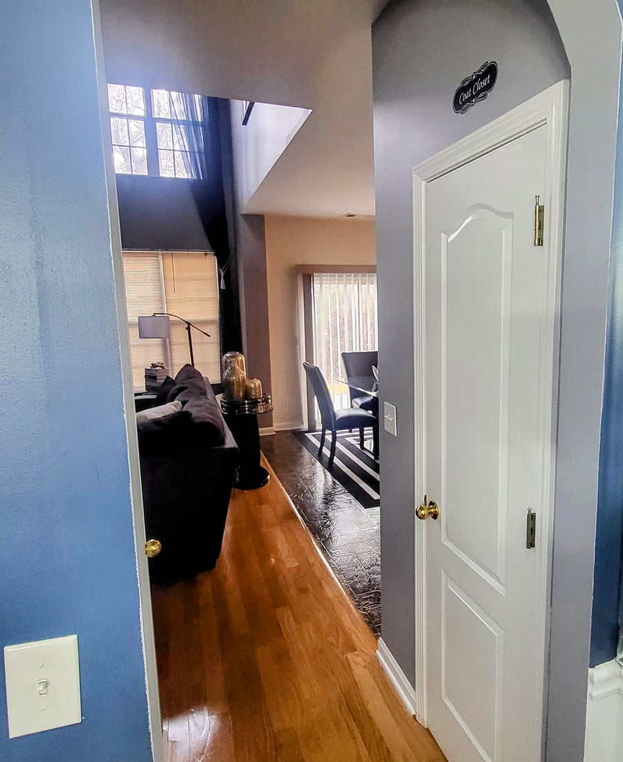 Connector from Dinning room to Kitchen area with coat closet