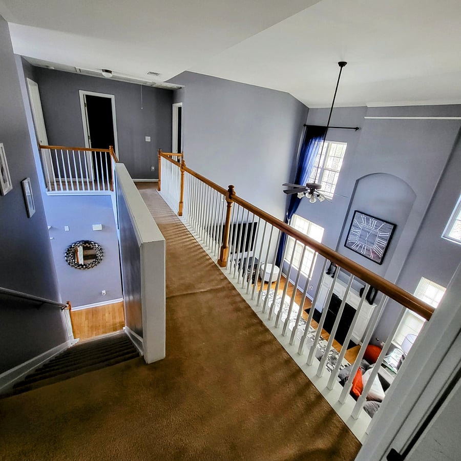 View of living room from upstairs