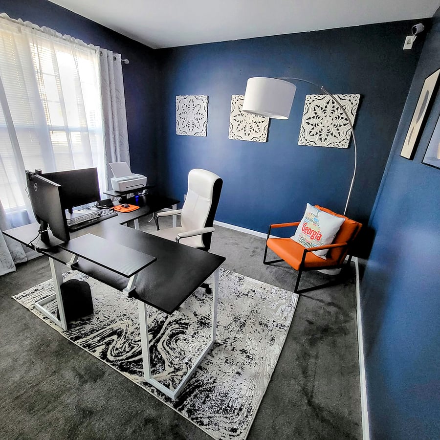 Spacious Office - Complete with two monitors, printer and headphones.