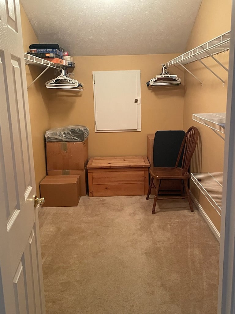 Large closet in the Tenants bedroom.