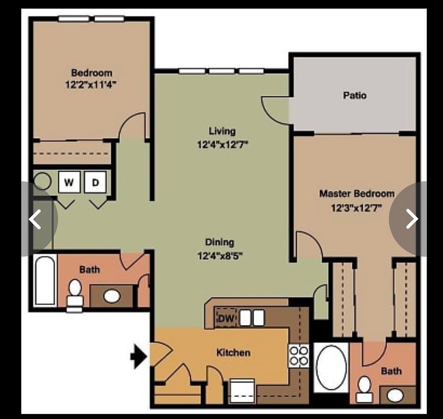 Split floor plan