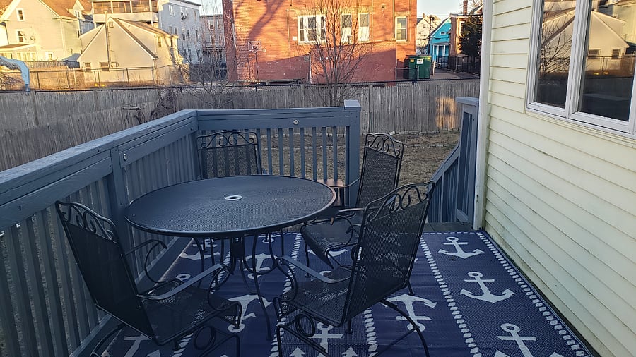 Deck off kitchen