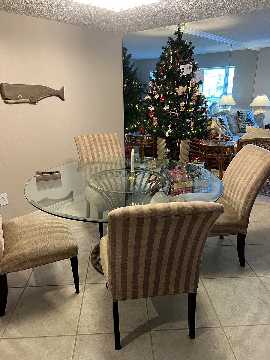 Dining table seats six
