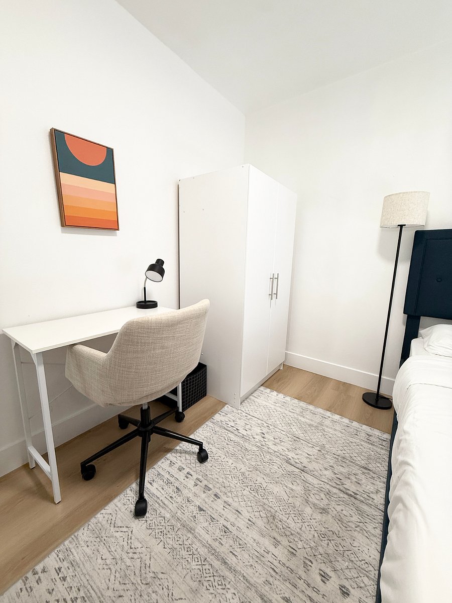 Work space in bedroom