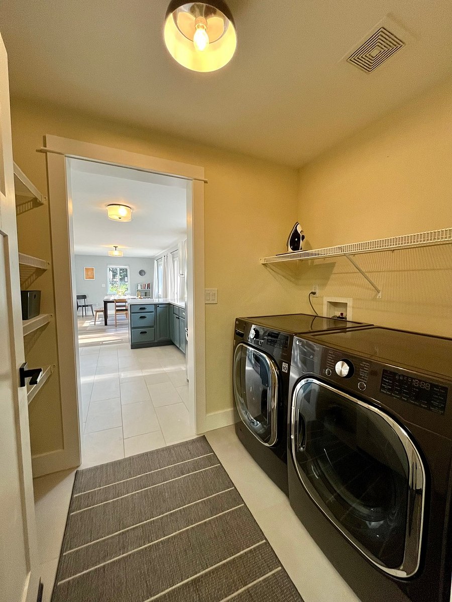 New, extra large capacity washer and dryer.