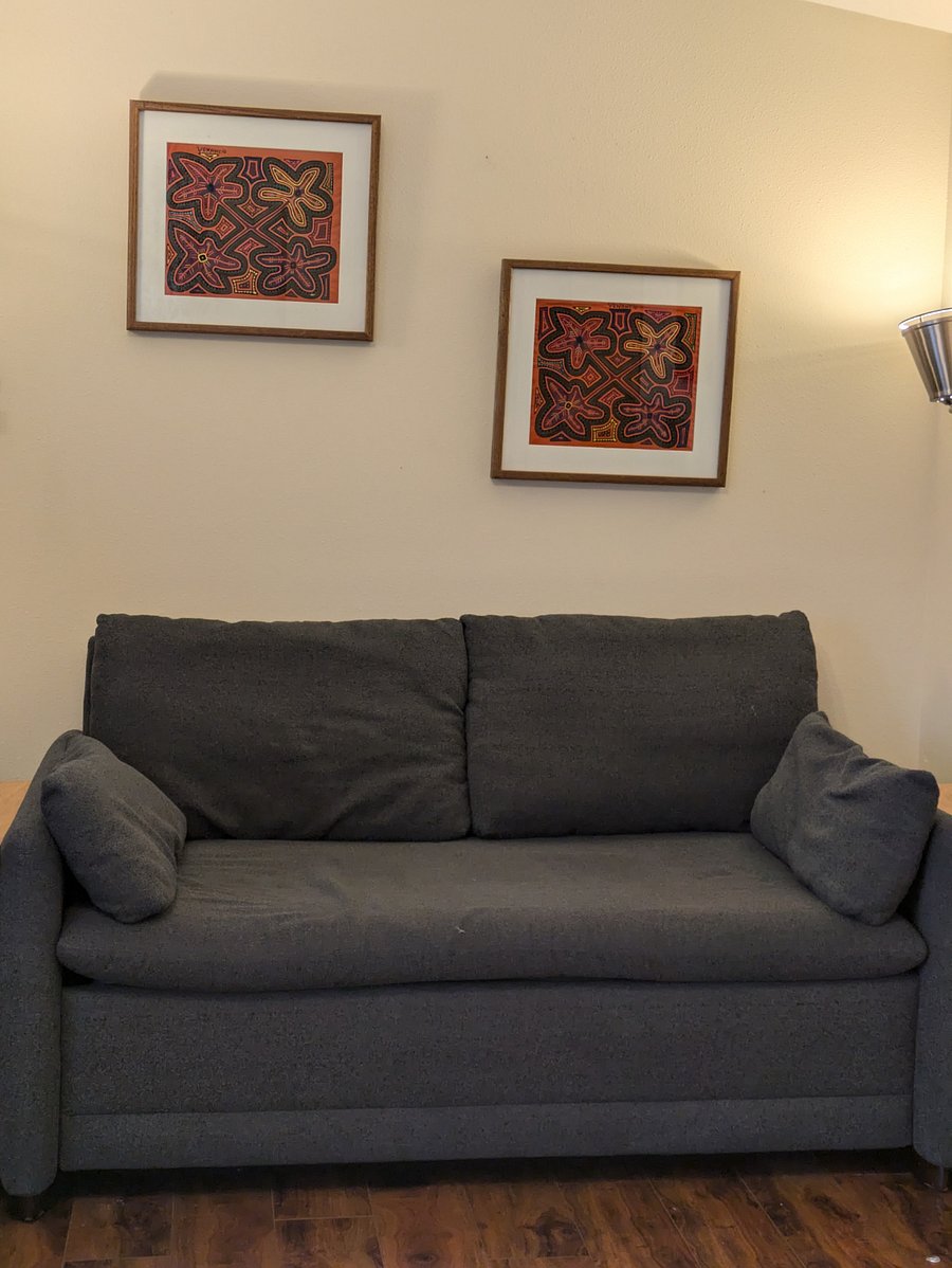 Convertible couch available for second bedroom/ office.
