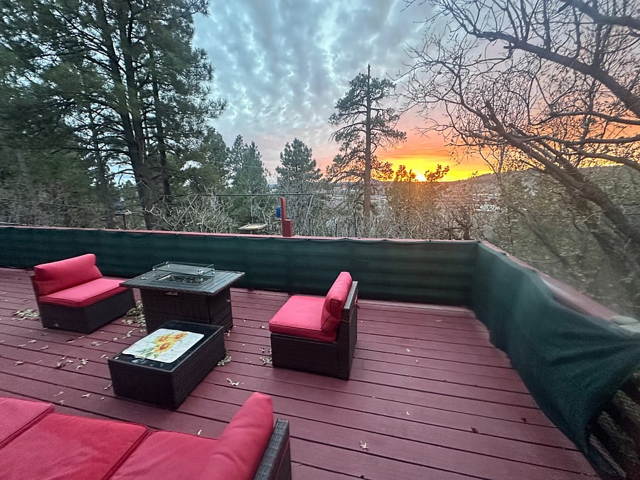 deck view at sunset!