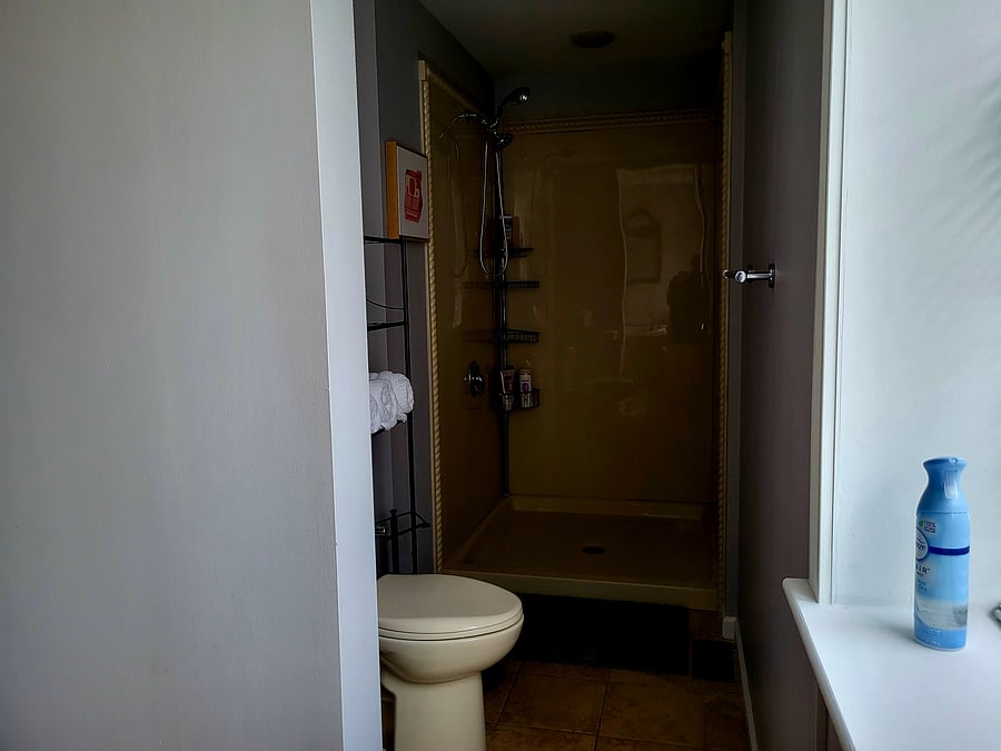 Shower curtain not pictured