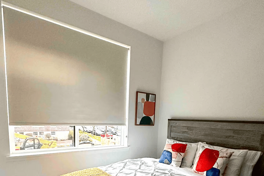 All bedrooms have roller shade blinds that help darken the rooms if needed