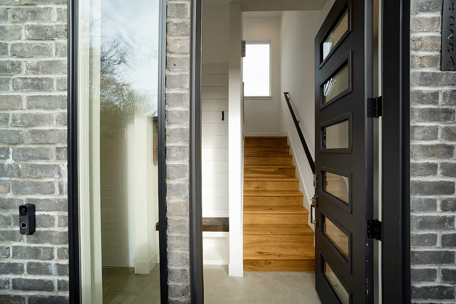 Bedrooms are up the stairs on levels 2 and 3