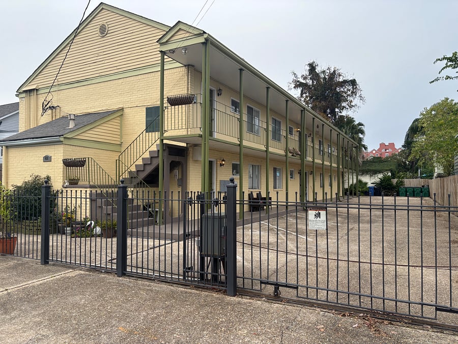 Only 8-units, one dedicated parking space inside the fence.