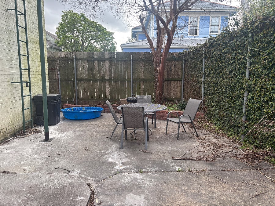 Outdoor patio to read, eat, relax