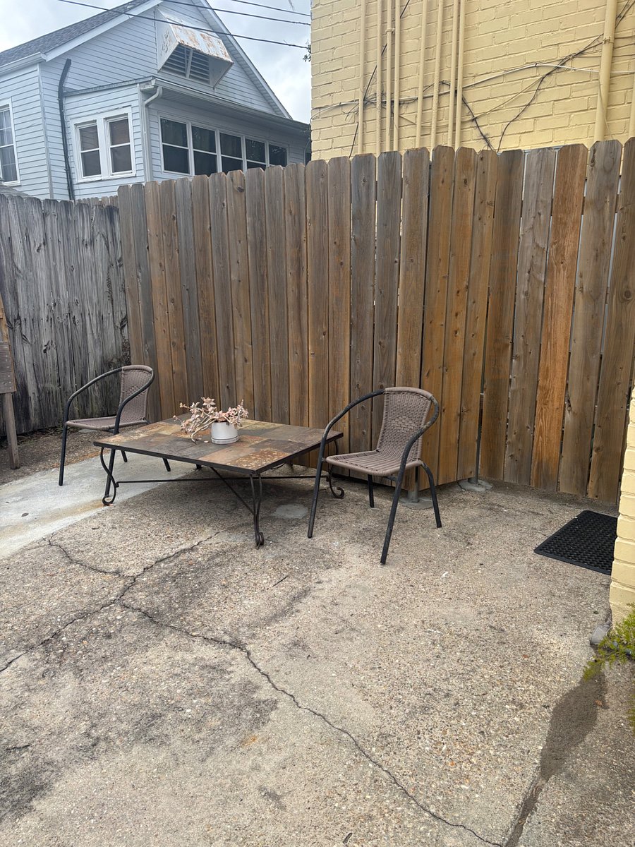 Outdoor space to read, eat, and relax