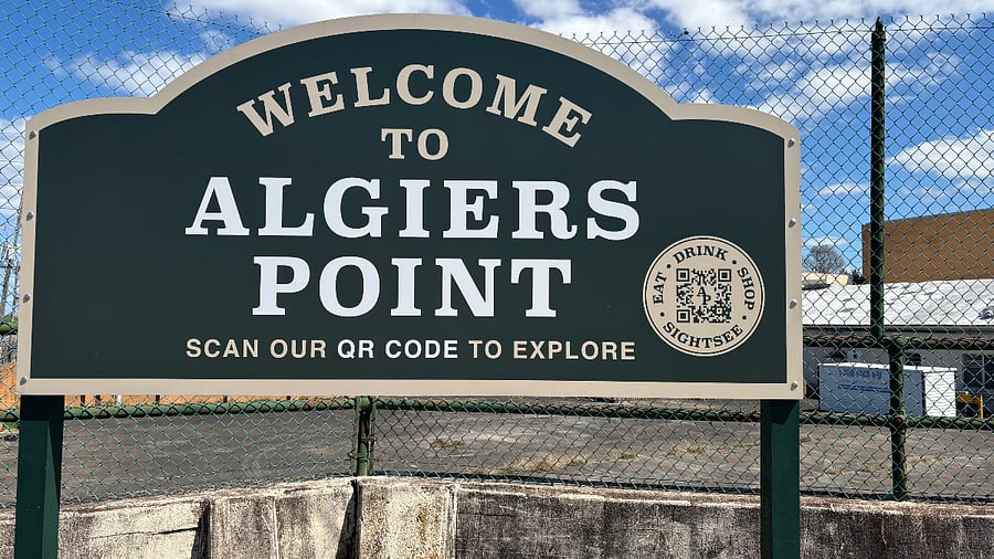 Scan the QR code for additional Algiers Point information.