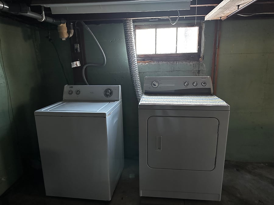 Washer & Dryer in Basement